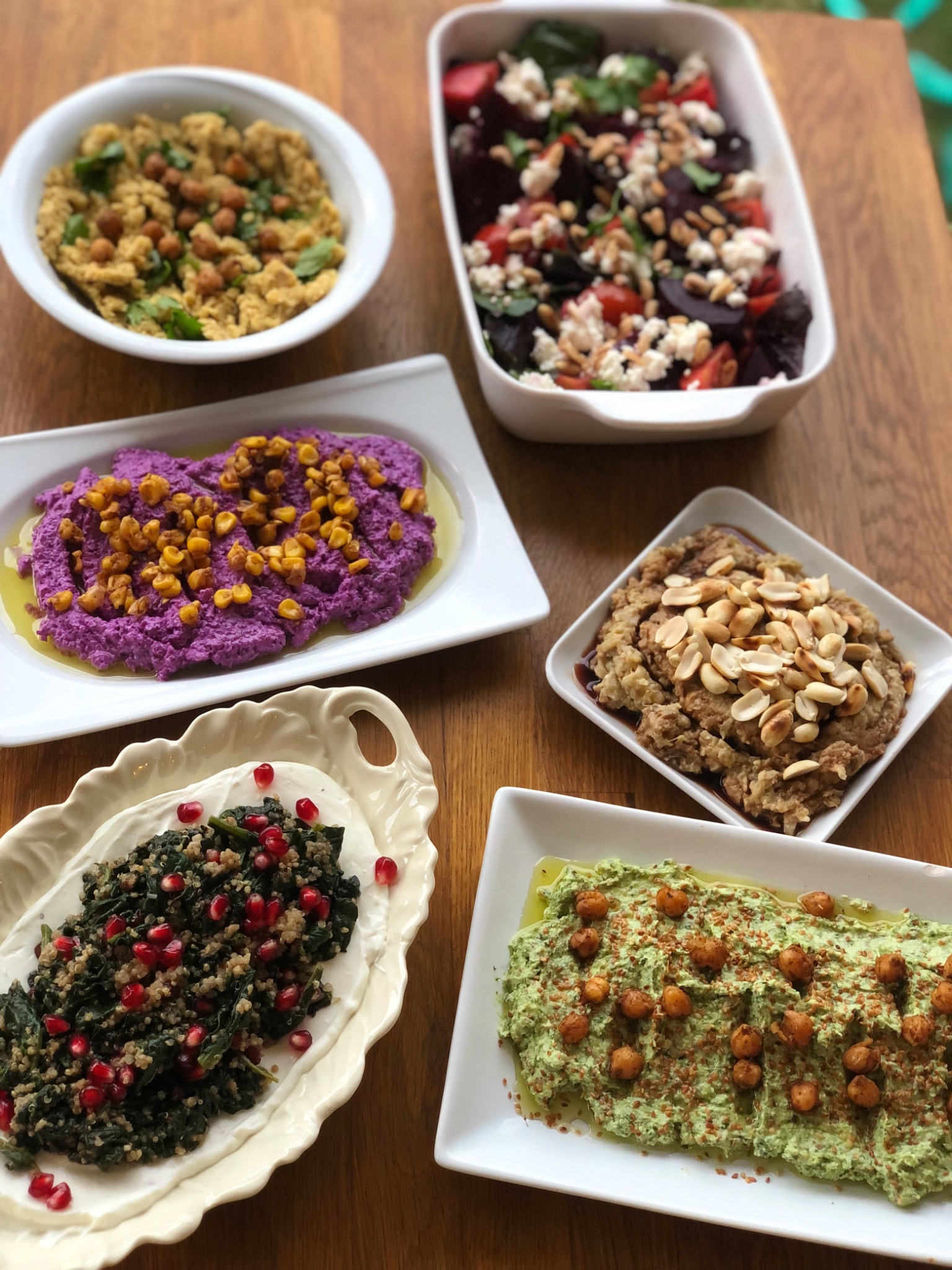 Mediterranean mezze spread